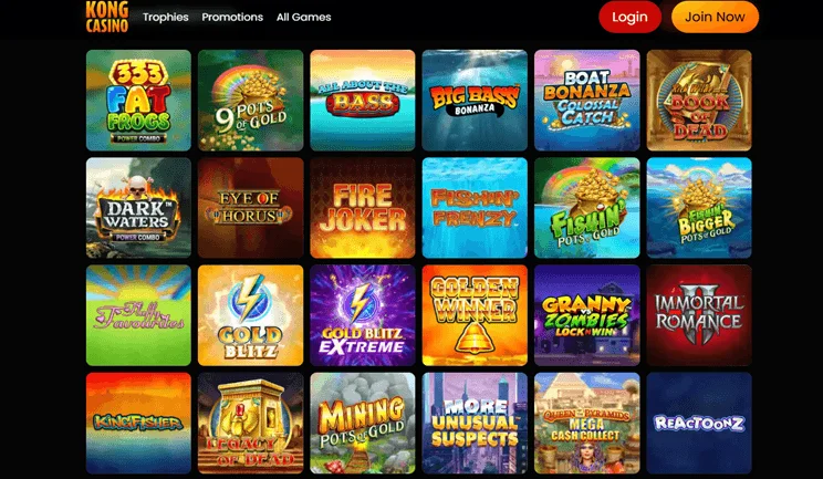 Kong Casino games collection